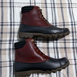 Sperry Men's Black and Brown Rain Boots